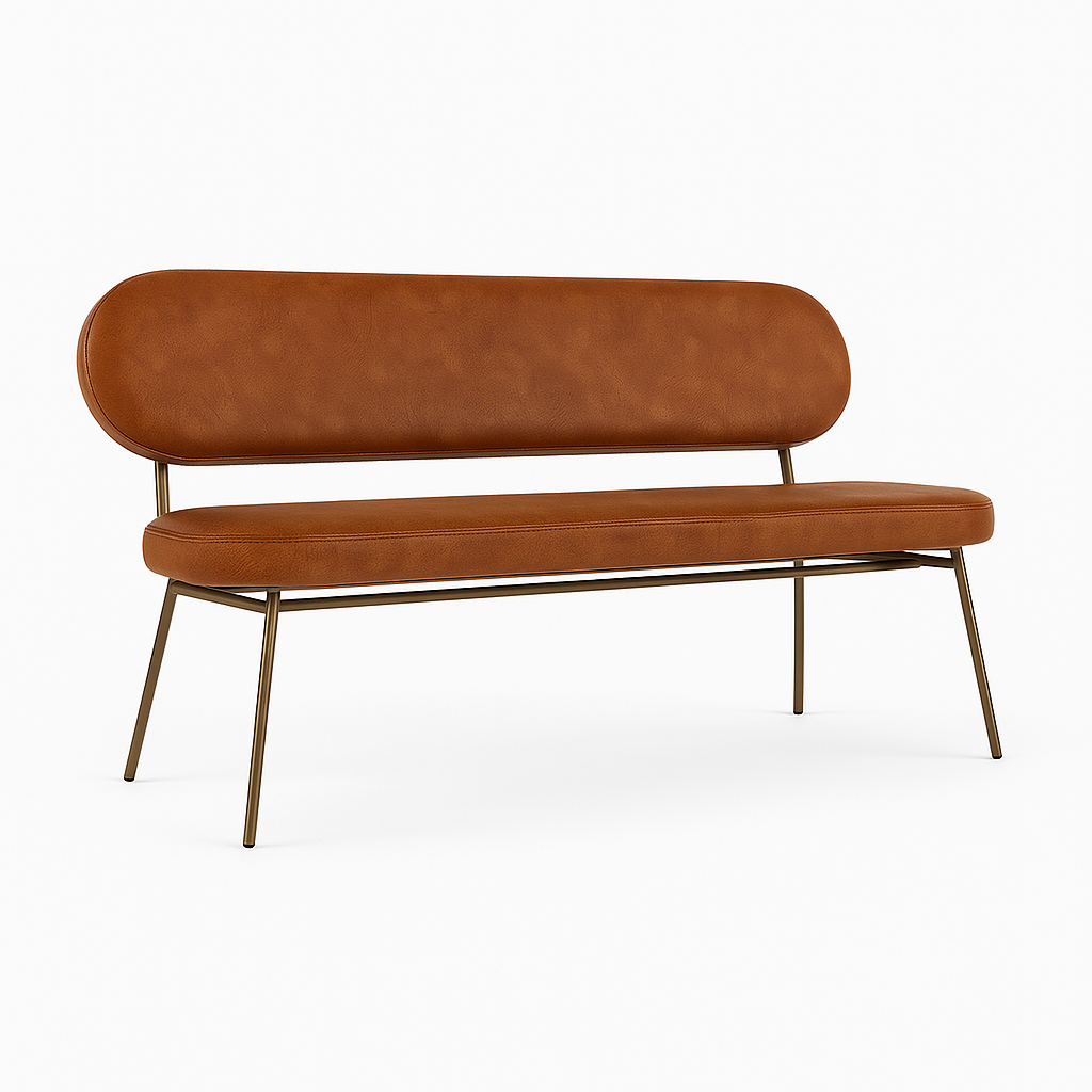 Bancheta piele AMO culoare TAUPE