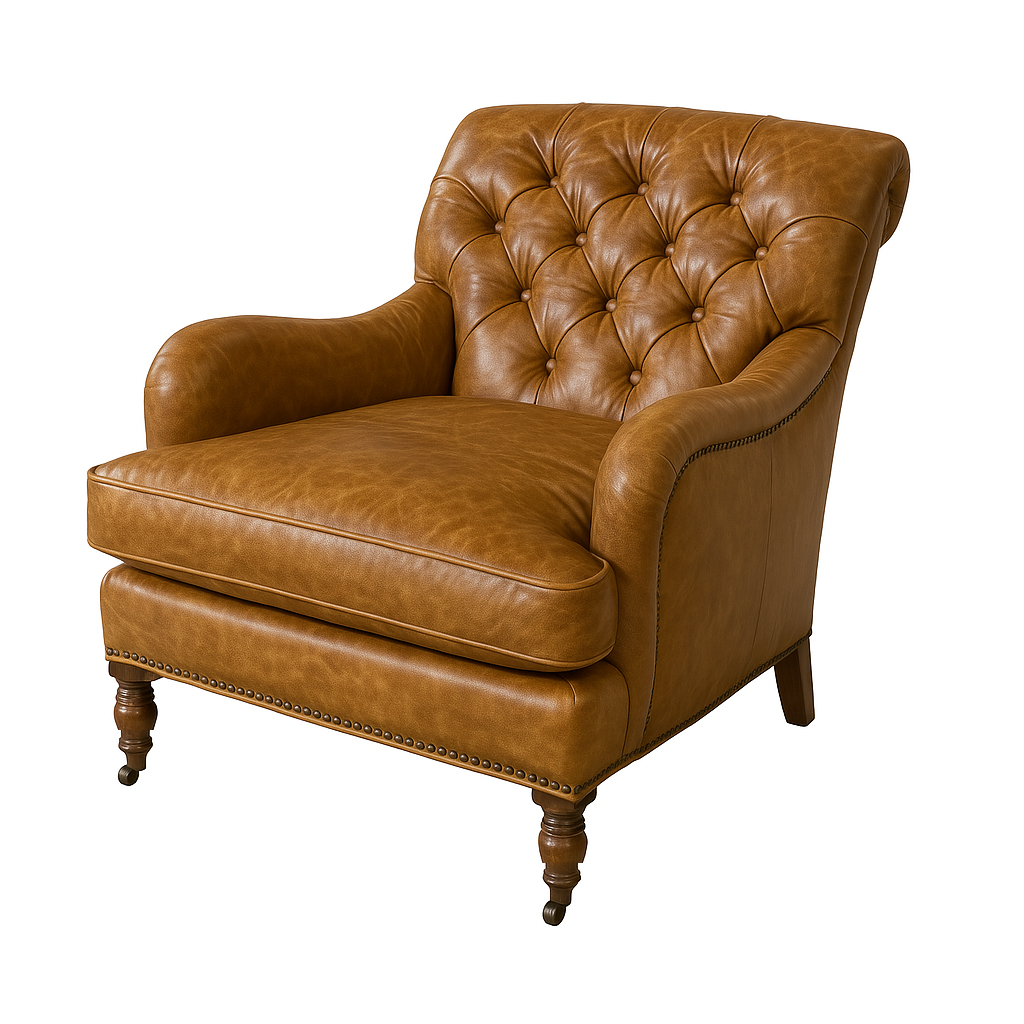 Fotoliu chesterfield CALEDONIAN piele MARO