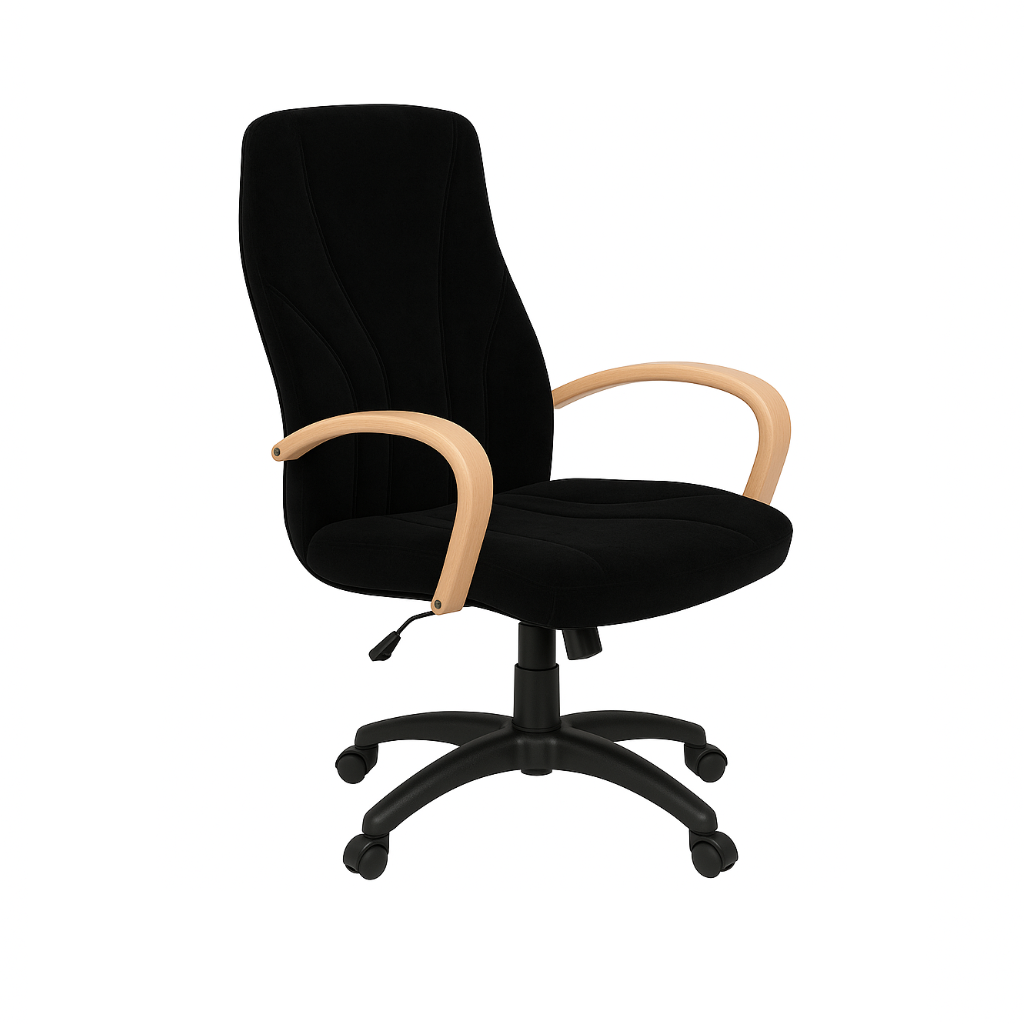 Scaun birou catifea NEAGRA | model BETA P