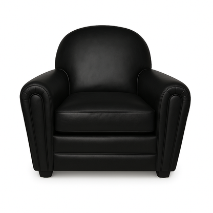 Fotoliu piele NEAGRA model MARA