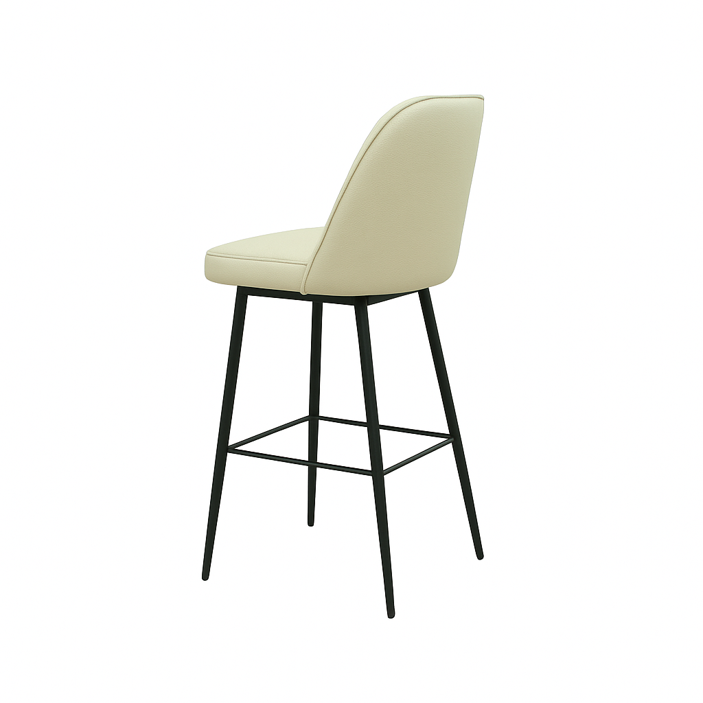 Scaun bar piele naturala GALBENA | model FOX