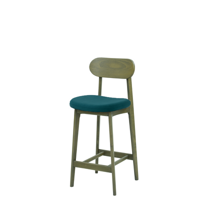 Scaun bar catifea ALBASTRA | model CLEO