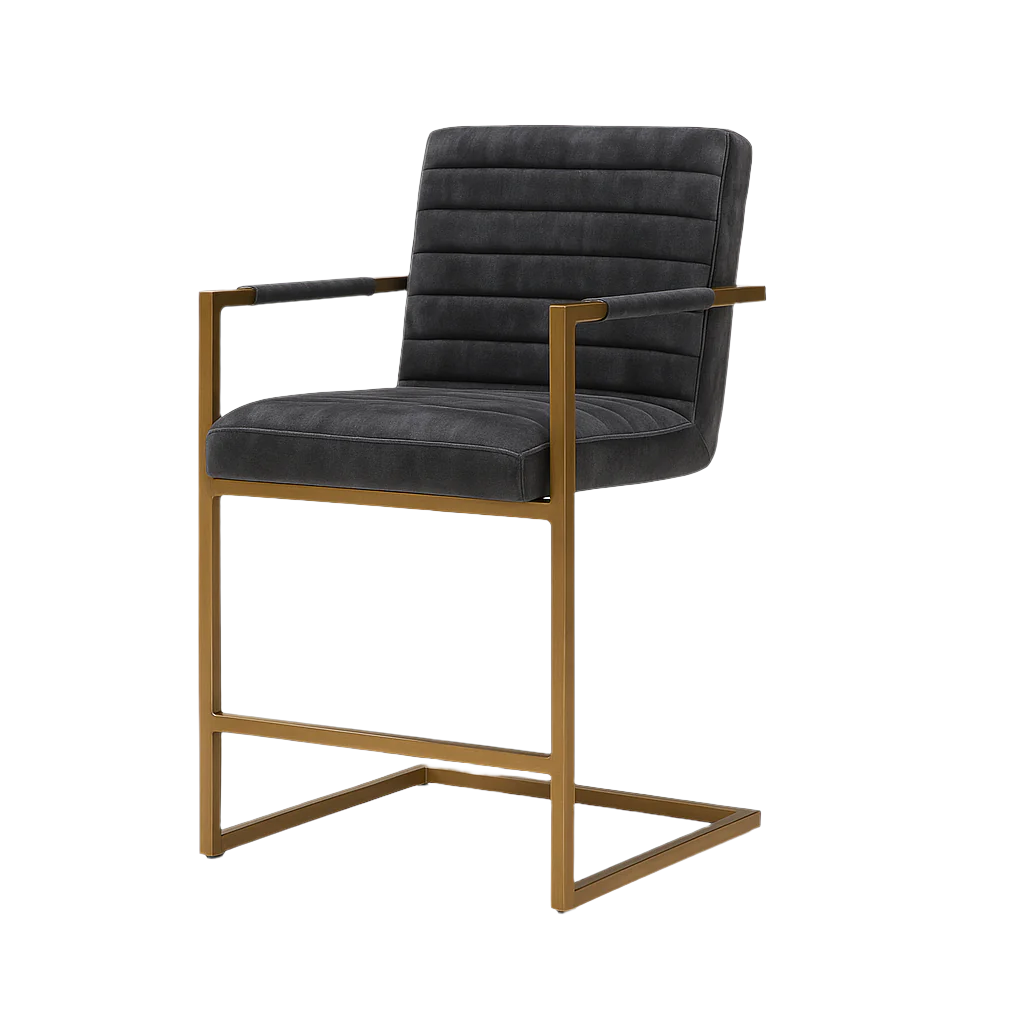 Scaun bar catifea GRI  model DONI