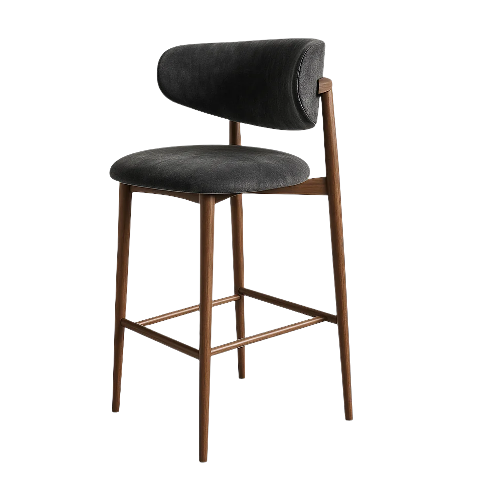 Scaun bar catifea GRI | model OLE