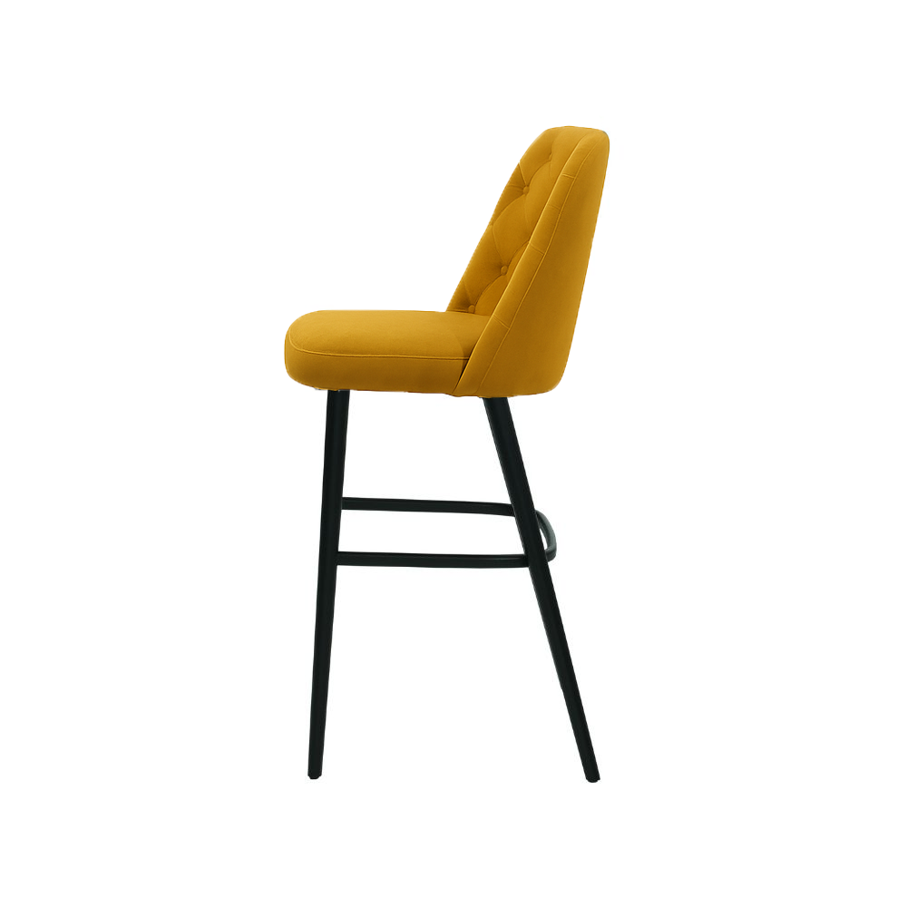 Scaun bar catifea GALBENA | model SCOT