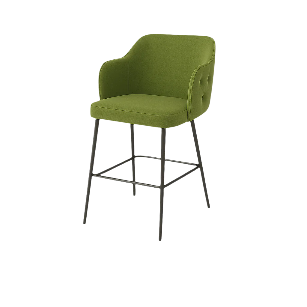Scaun bar catifea GALBENA | model TEONA
