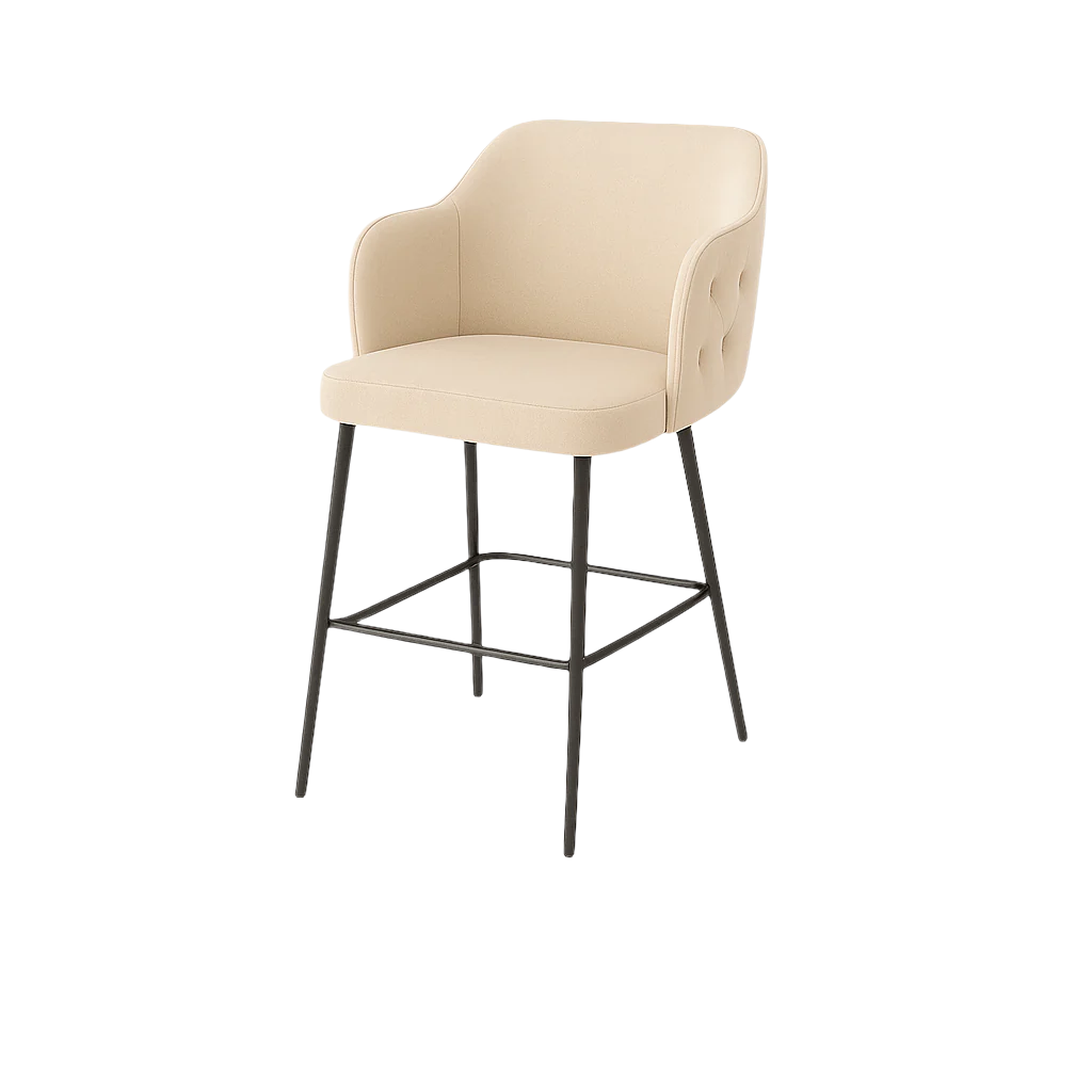 Scaun bar catifea GALBENA | model TEONA