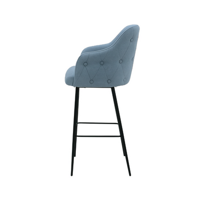 Scaun bar catifea ALBASTRA | model TEONA