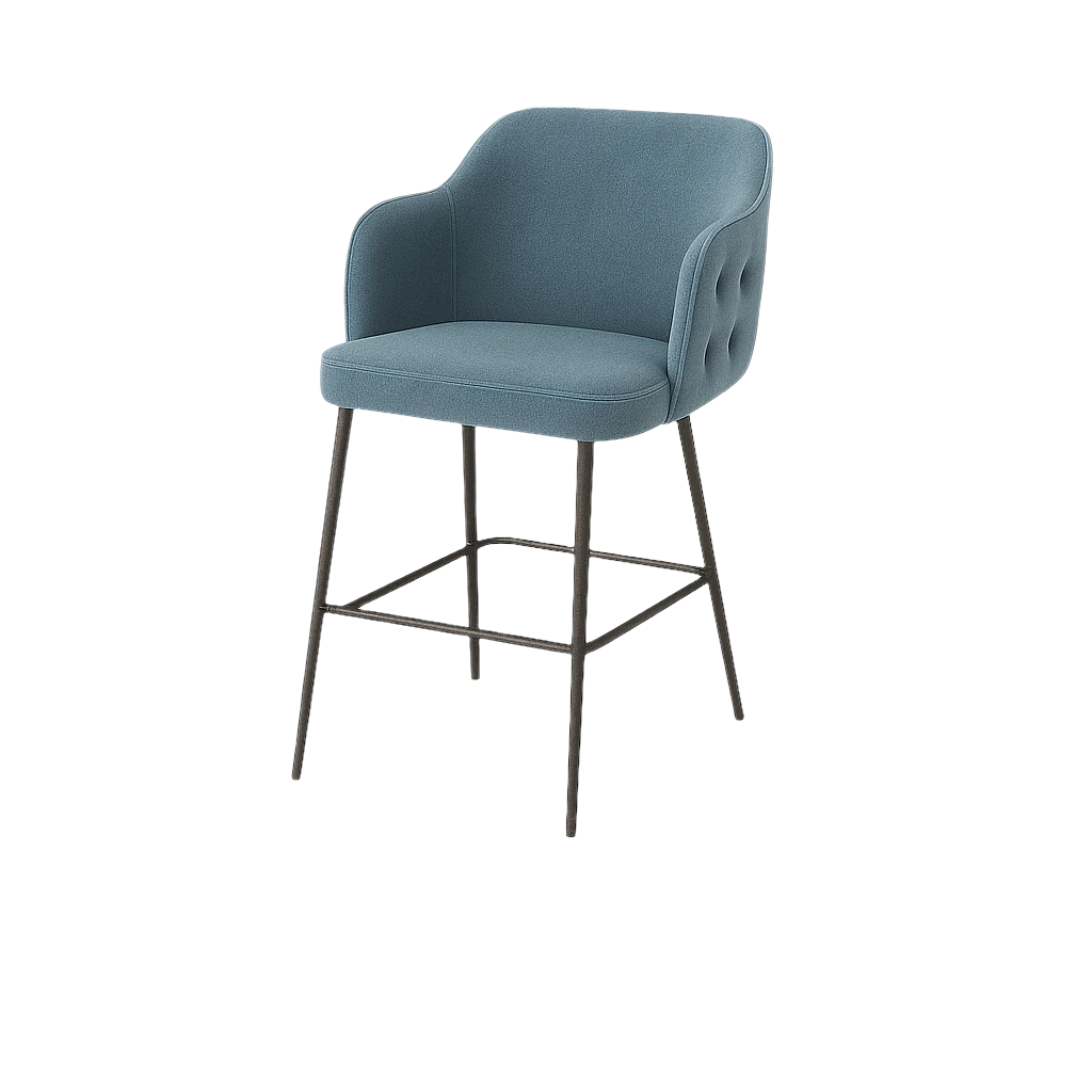 Scaun bar catifea GALBENA | model TEONA