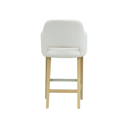 Scaun bar piele naturala BEJ | model APRIL