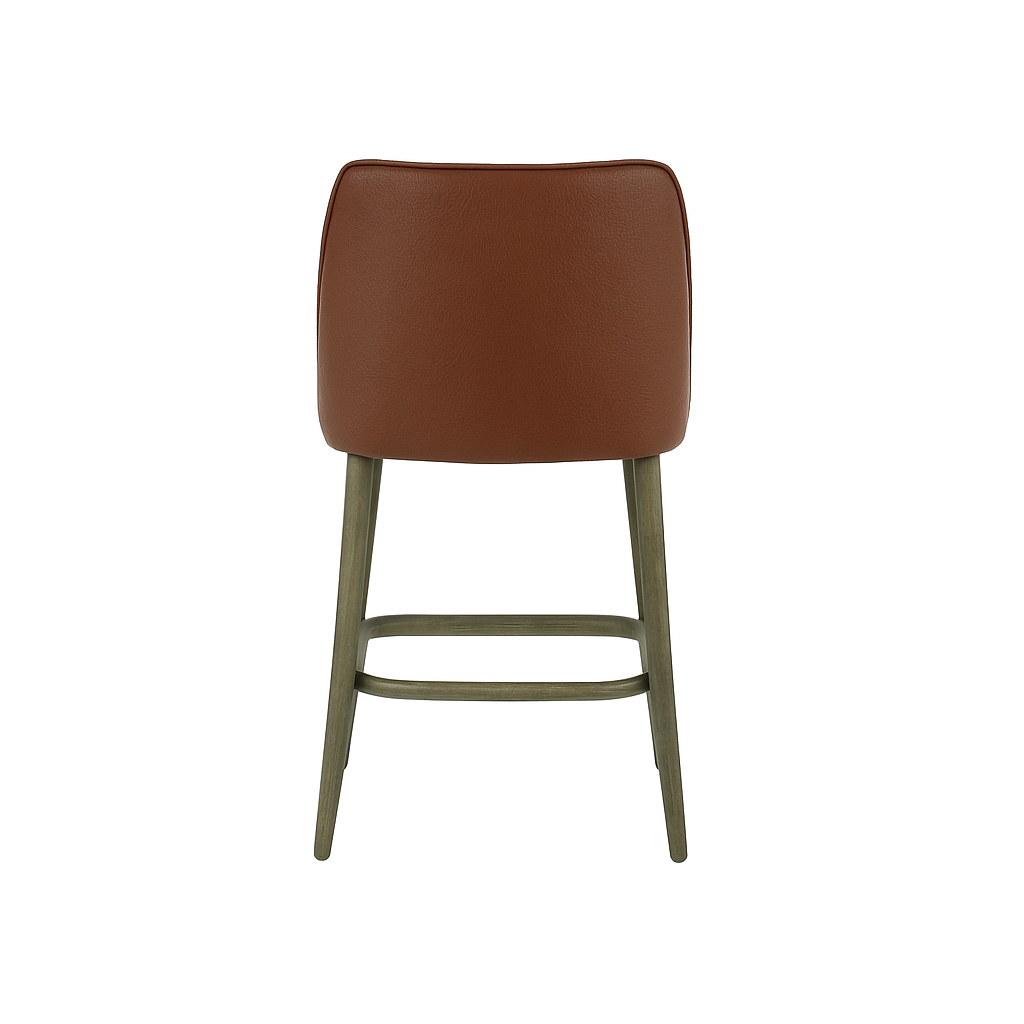 Scaun bar piele naturala BEJ | model GINA