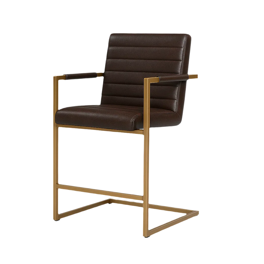 Scaun bar piele MARO INCHIS | model DONI