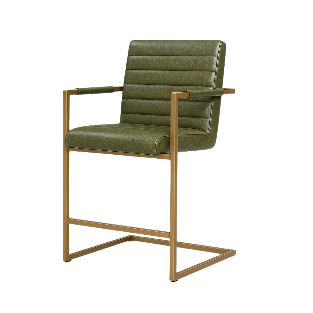 Scaun bar piele VERDE | model DONI