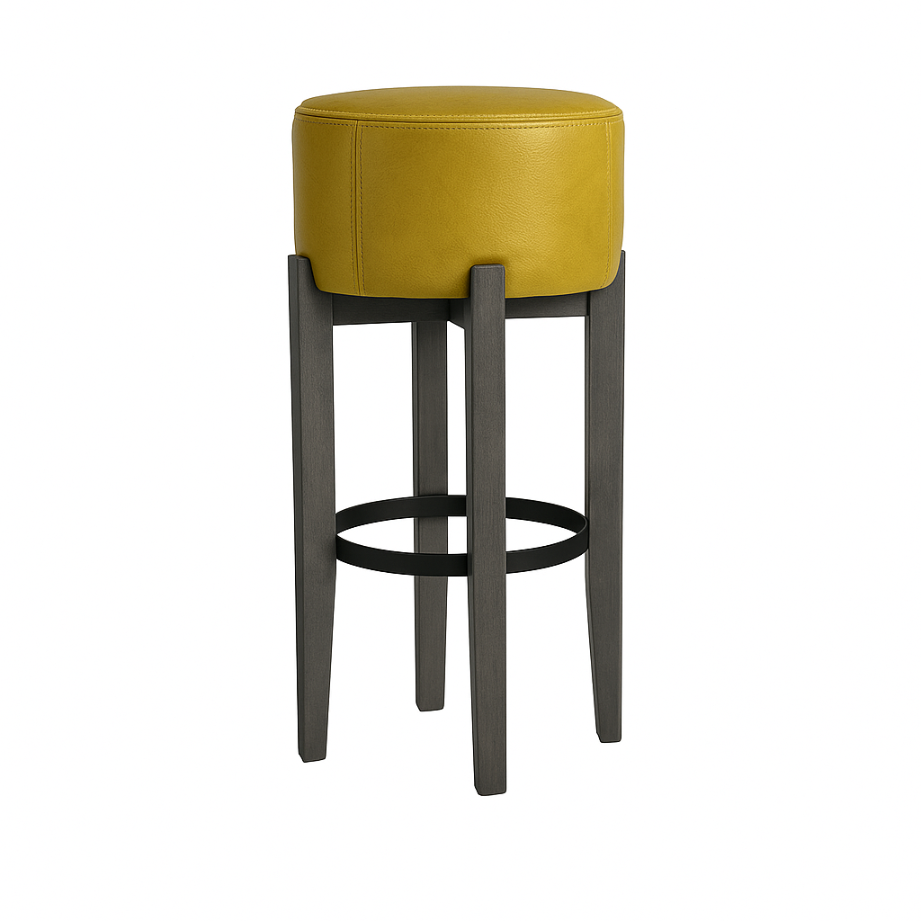 Scaun bar piele GALBEN | model MERI