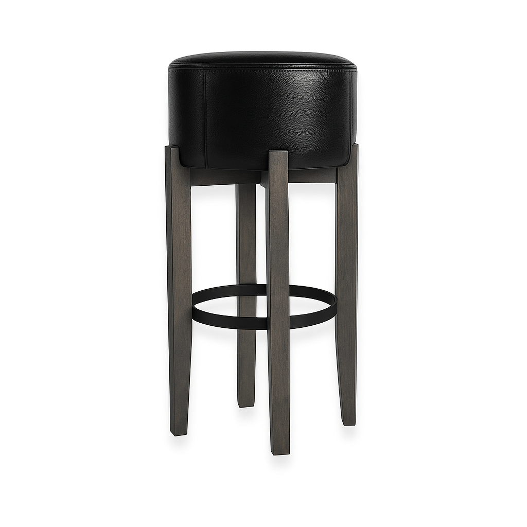 Scaun bar piele NEAGRA| model MERI