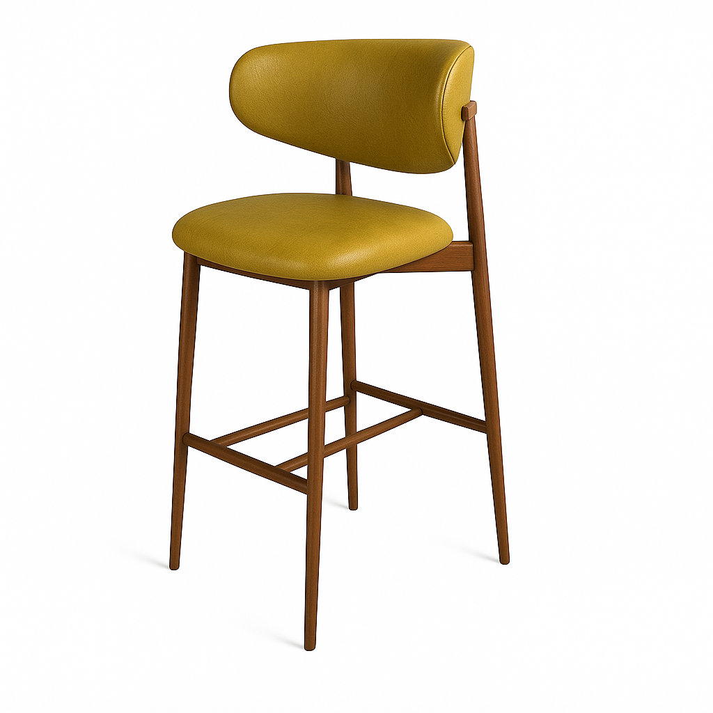 Scaun bar piele GALBENA | model OLE