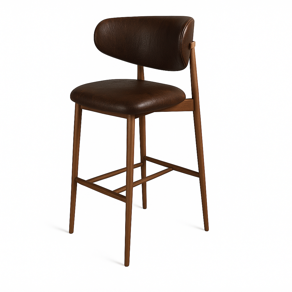 Scaun bar piele MARO INCHIS | model OLE
