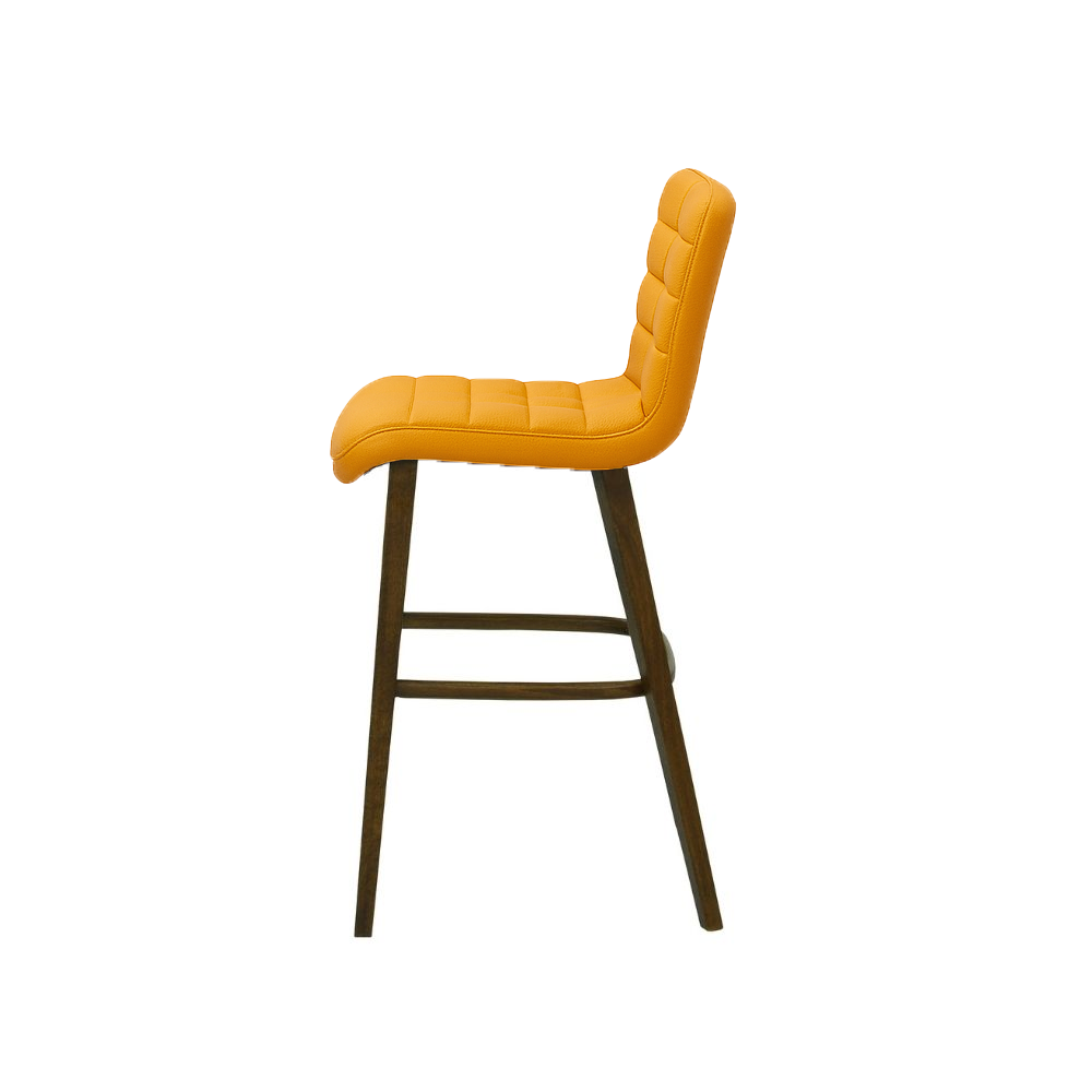 Scaun bar piele naturala GALBENA | model RIGA