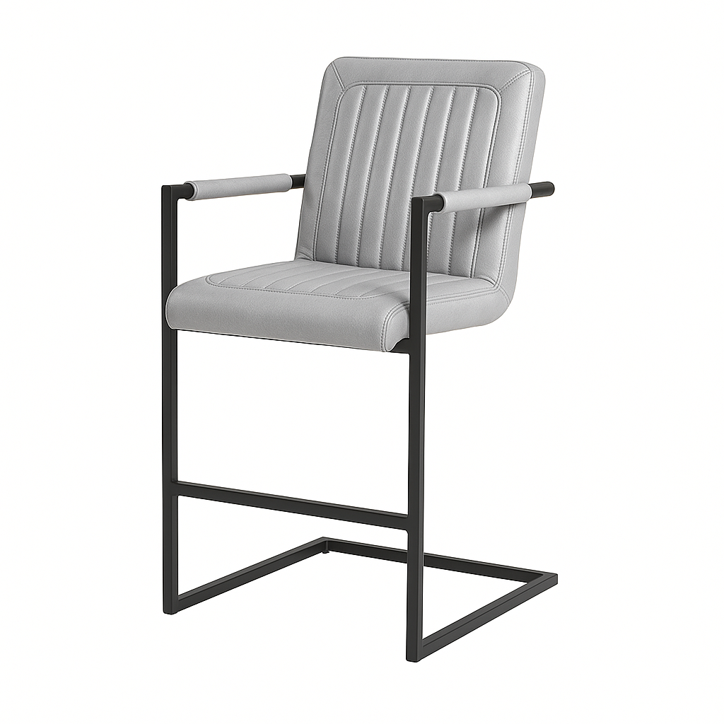 Scaun bar piele GRI | model TRUM