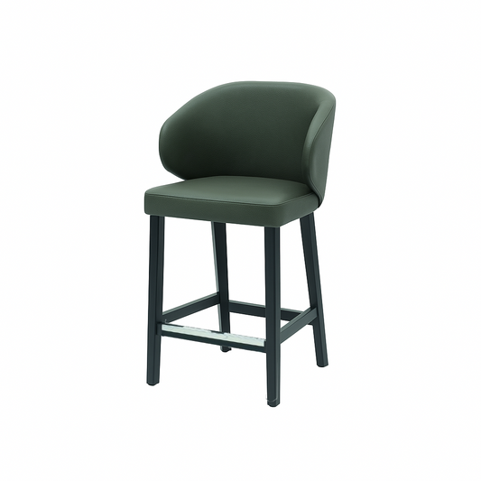 Scaun bar piele naturala VERDE | model CAPRICE