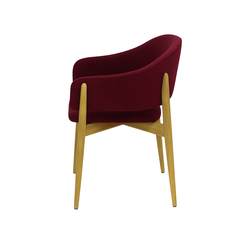 Scaun catifea ROZ | model ALMA