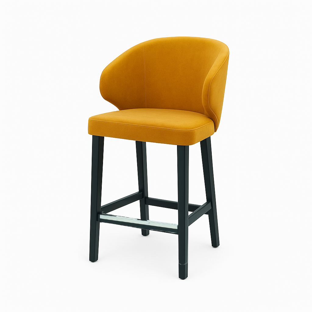 Scaun de bar catifea TURCOAZ | model CAPRICE