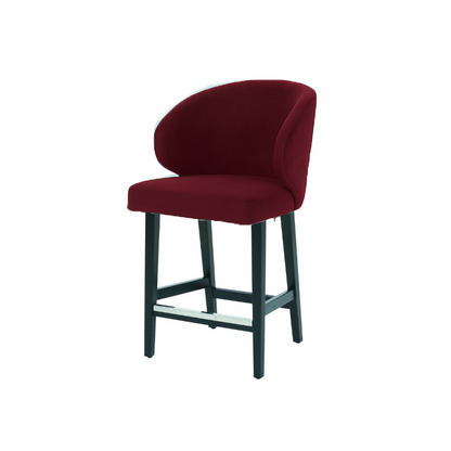 Scaun de bar catifea ROZ | model CAPRICE