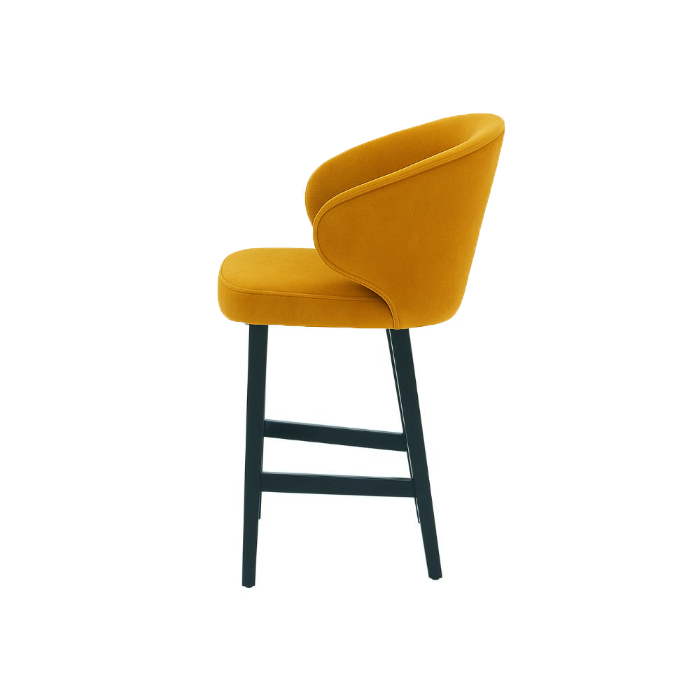 Scaun de bar catifea ALBASTRA | model CAPRICE