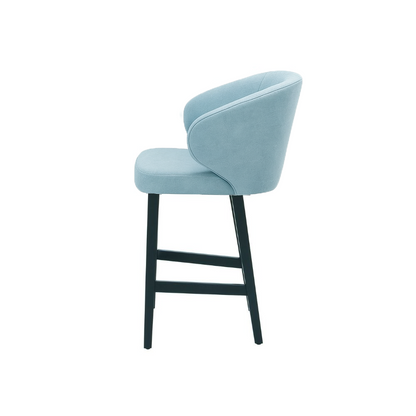 Scaun de bar catifea ALBASTRA | model CAPRICE