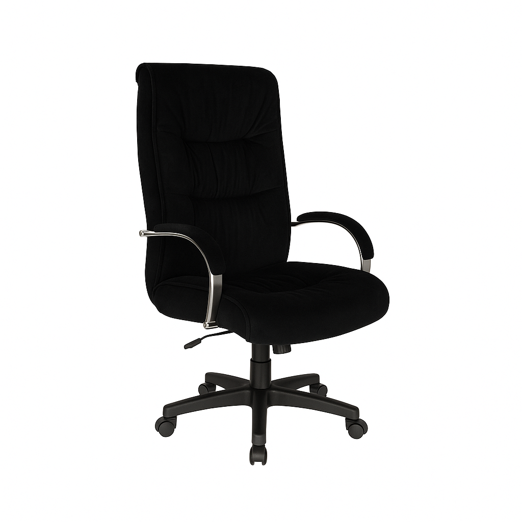 Scaun directorial catifea NEAGRA | model BIG STAR P