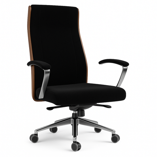 Scaun birou catifea NEAGRA| model BOSS P