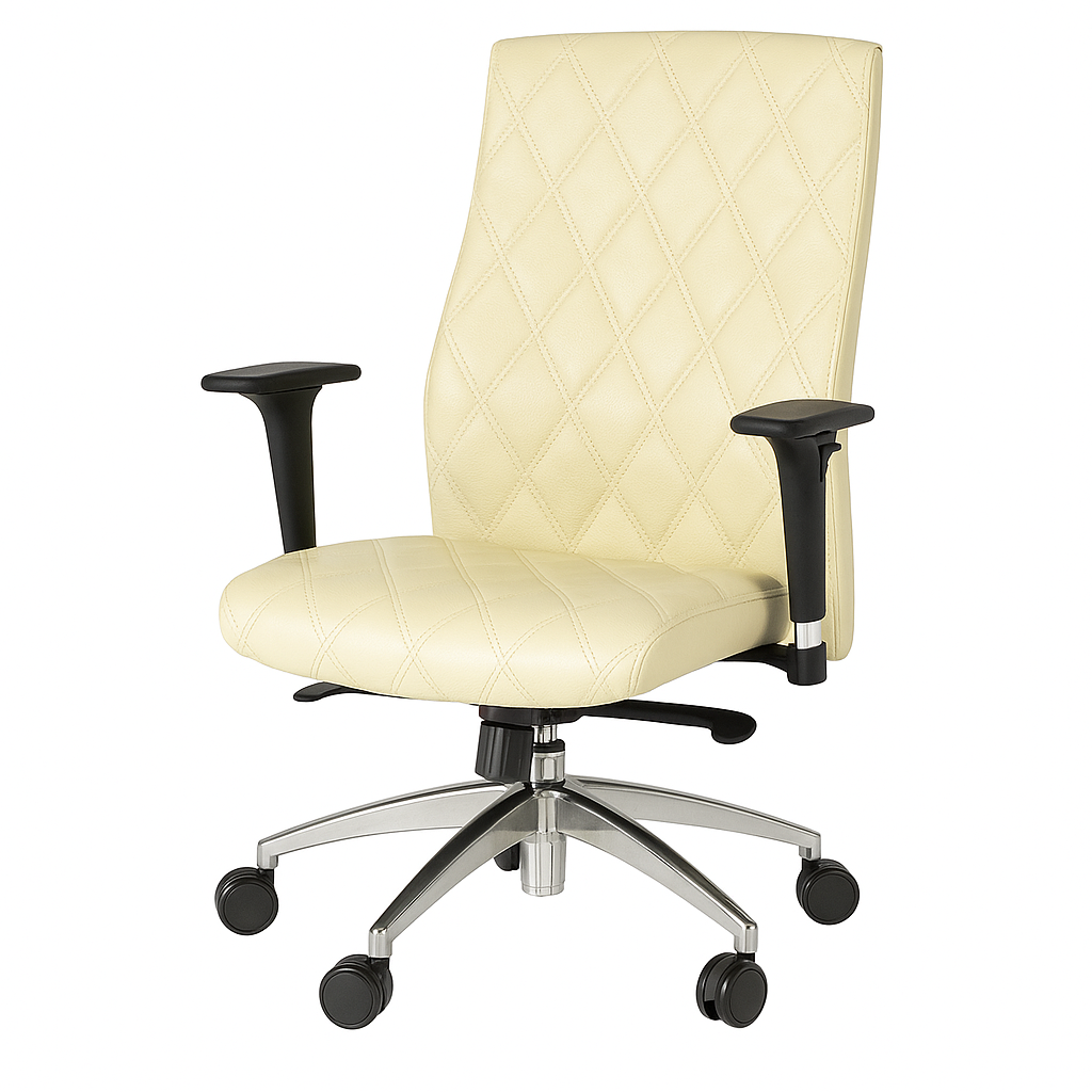 Scaun birou piele BEJ | model MAGIC O