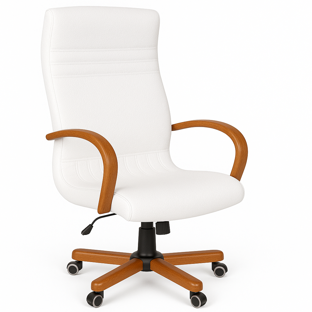 Scaun birou piele BEJ | model GOLD P