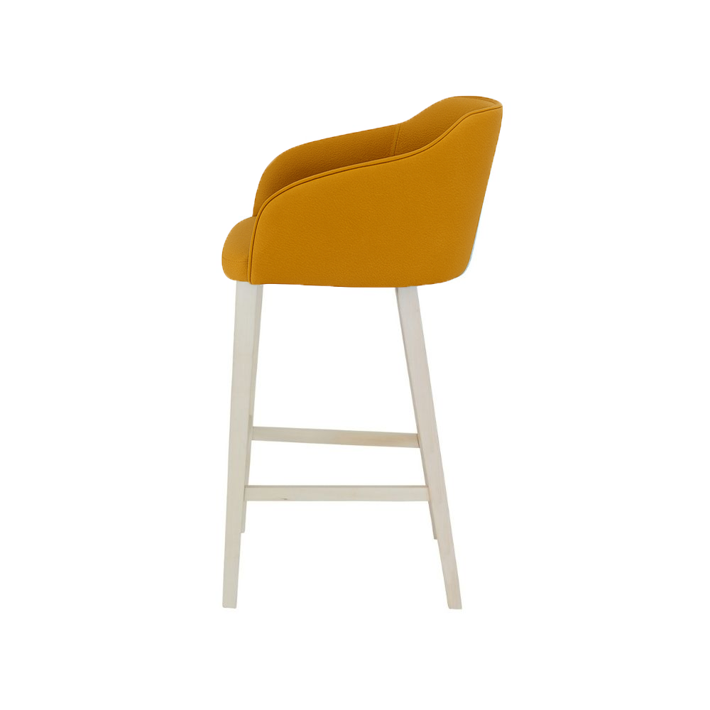 Scaun bar piele naturala BEJ | model CROCO