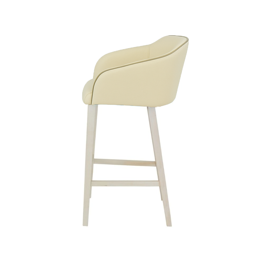 Scaun bar piele GALBENA | model CROCO