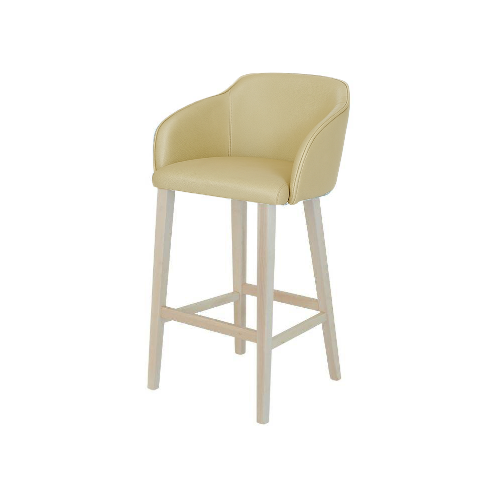 Scaun bar piele GALBENA | model CROCO