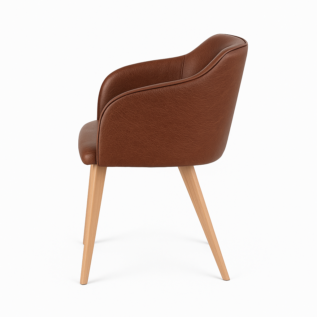 Scaun piele GALBENA | model CROCO